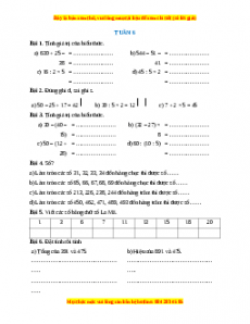 Bài tập cuối tuần Toán lớp 3 Tuần 6 Chân trời sáng tạo (có lời giải)