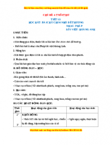 Giáo án Tuổi thơ Âm nhạc 2 Kết nối tri thức