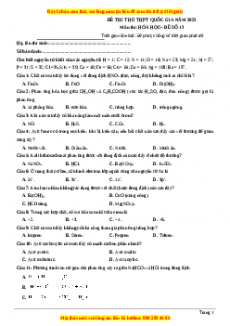 Đề thi THPT Quốc Gia Hóa năm 2023 Bookgol - Đề 13