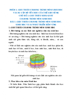 Lý thuyết Sinh học 10 Cánh diều (cả năm)