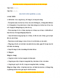Giáo án Toán 7 Chân trời sáng tạo Bài tập cuối chương 2