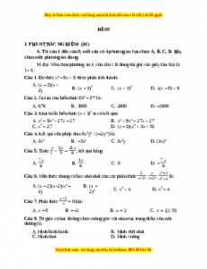 Đề thi cuối học kì 1 Toán 8 năm 2022 - 2023 - Đề 9