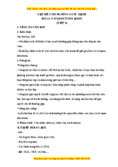 Giáo án Bài 21: Cơ quan tuần hoàn (Tiết 3) Tự nhiên và xã hội lớp 3 Chân trời sáng tạo