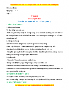 Giáo án Ôn tập hình học và đo lường Toán 3 Chân trời sáng tạo