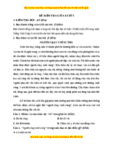 Đề thi giữa kì 2 Tiếng Việt lớp 5 năm 2023 (Đề 5)
