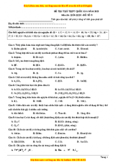 Đề thi THPT Quốc Gia Hóa năm 2023 Bookgol - Đề 9