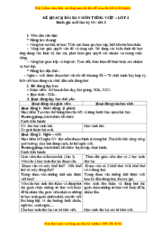 Giáo án Ôn tập đánh giá cuối kỳ II (Tiết 3) Tiếng việt 3 Chân trời sáng tạo