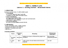 Giáo án Unit 1: Family life Tiếng anh 10 Global success