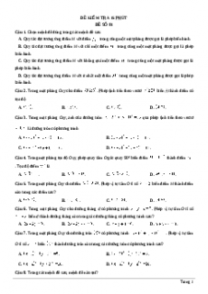 Chuyên đề kiểm tra học kì 2 môn Toán 11 năm 2023 có đáp án - Đề kiểm tra 15 phút