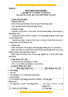 Giáo án HĐTN lớp 3 Tuần 32 Cánh diều: Hoà giải bất đồng với bạn