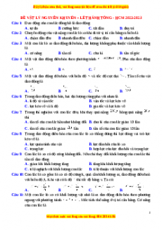 Đề thi thử Vật lí trường Nguyễn Khuyến - HCM lần 2 năm 2023