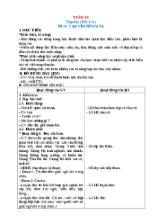 Giáo án Tuần 19 Tiếng việt 2 Kết nối tri thức