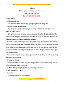 Giáo án Tuần 32 Tiếng việt lớp 1 Kết nối tri thức