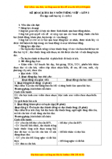 Giáo án Ôn tập cuối học kỳ II (Tiết 2) Tiếng việt 3 Chân trời sáng tạo