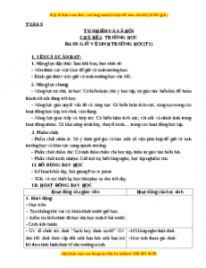 Giáo án Tự nhiên và xã hội 3 Cánh diều Bài 8: Giữ vệ sinh trường học