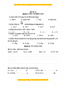 Bộ đề thi Toán 5 học kì 1 năm 2022 - 2023 - Đề 26