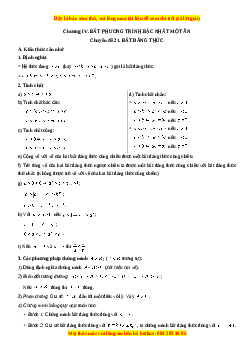 Phát triển tư duy sáng tạo Giải Toán 8 Đại số - Chương 4: Bất phương trình bậc nhất một ẩn