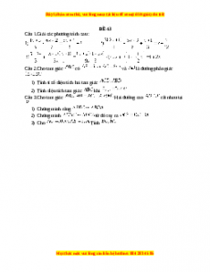 Đề thi giữa kì 2 Toán 8 năm 2023 - Đề 43