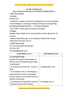 Giáo án Bài 6: Chúng em tham gia các HĐXH ở trường Tự nhiên và xã hội lớp 3 Chân trời sáng tạo