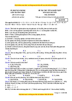 Đề thi thử Hóa học Liên trường Hải Phòng năm 2023