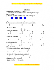 Đề thi Toán lớp 4 cuối kì 2 (Đề 43)