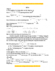 Đề thi giữa kì 2 Toán 8 năm 2023 - Đề 16