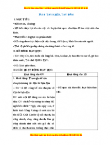 Giáo án Tay khéo, tay đảm Hoạt động trải nghiệm 2 Kết nối tri thức