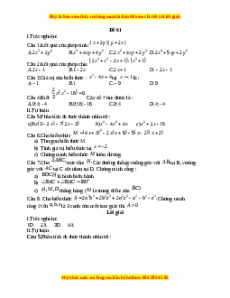 Đề thi giữa kì 1 Toán 8 năm 2023 - Đề 61