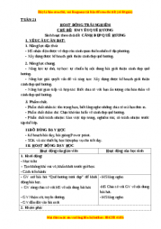 Giáo án HĐTN lớp 3 Tuần 21 Cánh diều: Cảnh đẹp quê hương
