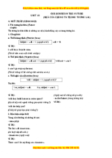Phần I - Unit 10: OUR HOUSES IN THE FUTURE - Chương trình thí điểm