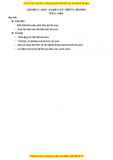 Chuyên đề luyện thi Hóa học 12 năm 2023 cực hay - Phần 3: Amin