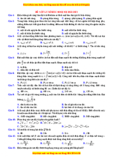 Đề thi thử Vật lí Sở Bắc Ninh năm 2023