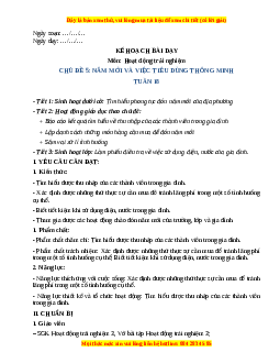 Giáo án HĐTN 3 Tuần 18 Chân trời sáng tạo : Năm mới và việc tiêu dùng thông minh