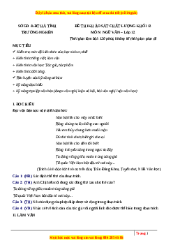 Đề thi thử Ngữ văn trường Nghèn - Hà Tĩnh lần 1 năm 2023