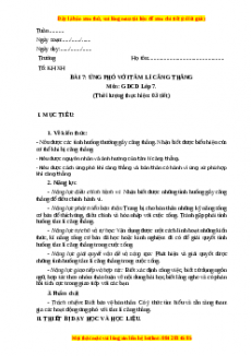 Giáo án GDCD 7 Bài 7 (Cánh diều): Ứng phó với tâm lí căng thẳng