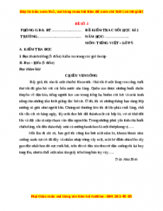 Đề thi cuối kì 2 Tiếng Việt lớp 5 năm 2023 (Đề 23)