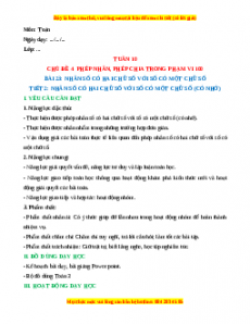 Giáo án Nhân số có hai chữ số với số có một chữ số Toán 3 Kết nối tri thức