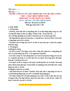 Giáo án Bài 11 KHTN 6 Chân trời sáng tạo (2024): Một số vật liệu thông dụng
