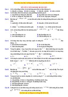 Đề thi thử Vật lí Sở Nam Định năm 2023