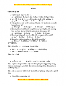 Bộ đề thi Toán 5 học kì 2 năm 2022 - 2023 - Đề 3
