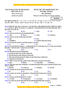 Đề thi thử Hóa học trường Ngô Gia Tự lần 2 năm 2023