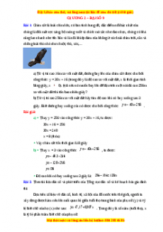 Bài toán thực tế ôn vào 10 Đại số - Chương 2