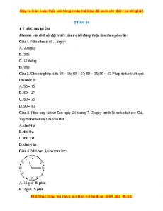 Bài tập cuối tuần Toán lớp 2 Tuần 16 Chân trời sáng tạo (có lời giải)