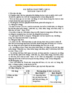 Giáo án Thể dục phát triển chung Gdtc 3 Chân trời sáng tạo