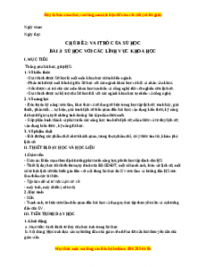 Giáo án Bài 3 Lịch sử 10 Kết nối tri thức (2024): Sử học và các lĩnh vực khoa học