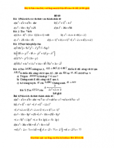 Đề thi giữa kì 1 Toán 8 năm 2023 - Đề 69