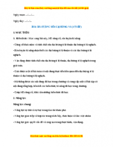 Giáo án Bài tập cuối chương 6 Toán 7 Kết nối tri thức