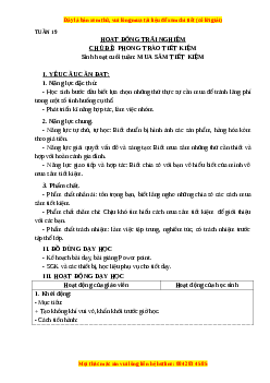 Giáo án HĐTN lớp 3 Tuần 19 Cánh diều: Nghề yêu thích của em