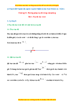 Lý thuyết Toán 10 kì 2 Chân trời sáng tạo