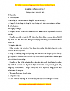 Giáo án Bài tập cuối chương 7 Toán 7 Chân trời sáng tạo